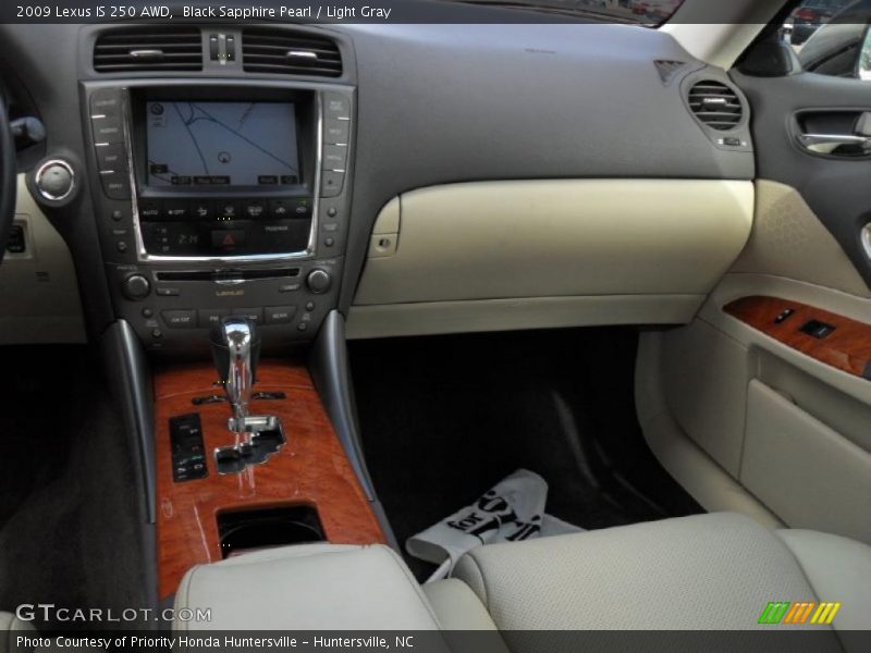 Black Sapphire Pearl / Light Gray 2009 Lexus IS 250 AWD