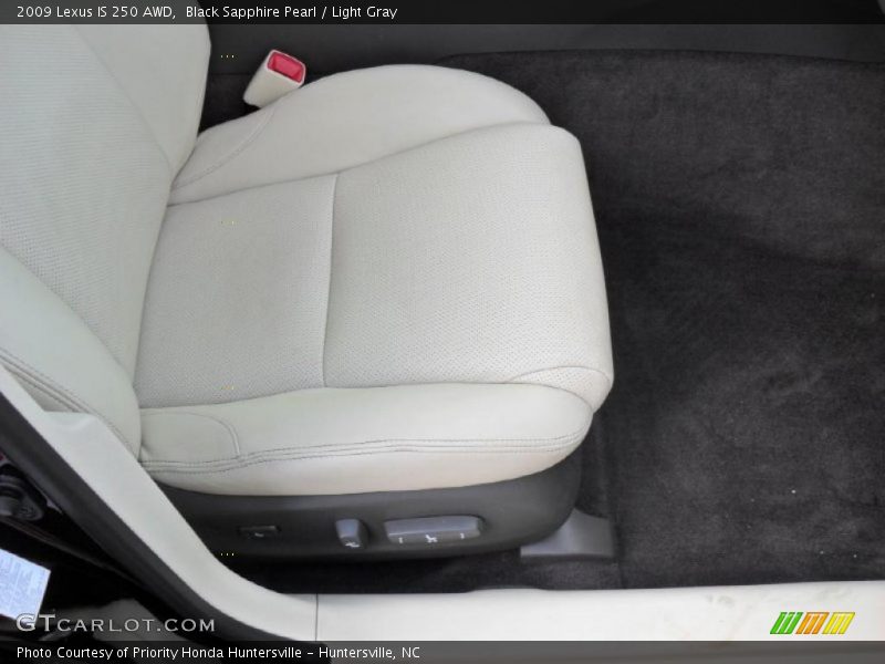 Black Sapphire Pearl / Light Gray 2009 Lexus IS 250 AWD