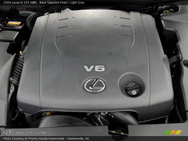Black Sapphire Pearl / Light Gray 2009 Lexus IS 250 AWD