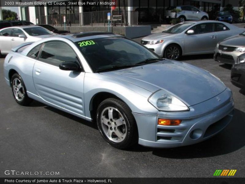 Steel Blue Pearl / Midnight 2003 Mitsubishi Eclipse GS Coupe