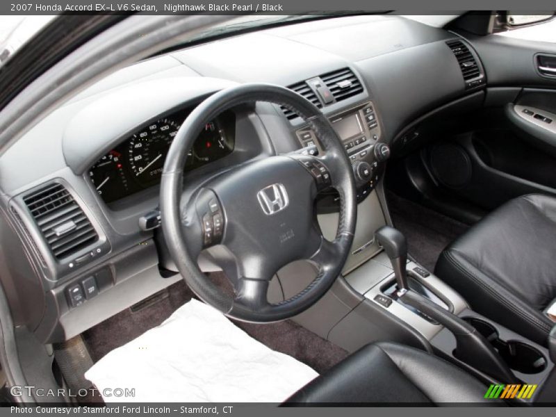 Nighthawk Black Pearl / Black 2007 Honda Accord EX-L V6 Sedan
