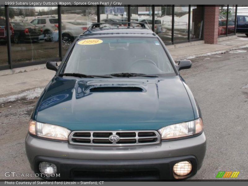 Spruce Green Pearl / Gray 1999 Subaru Legacy Outback Wagon