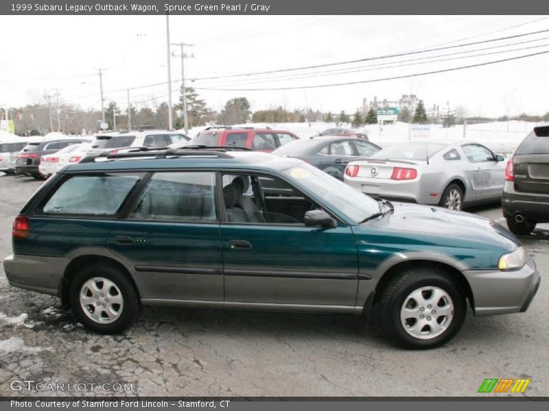 Spruce Green Pearl / Gray 1999 Subaru Legacy Outback Wagon