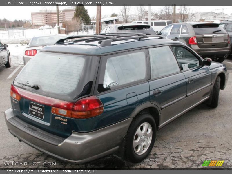 Spruce Green Pearl / Gray 1999 Subaru Legacy Outback Wagon