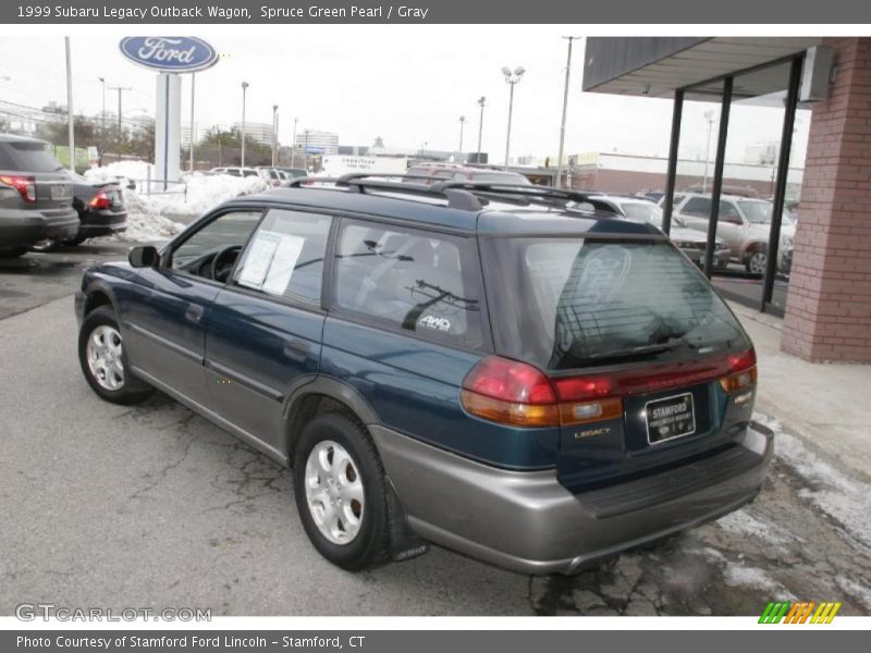 Spruce Green Pearl / Gray 1999 Subaru Legacy Outback Wagon