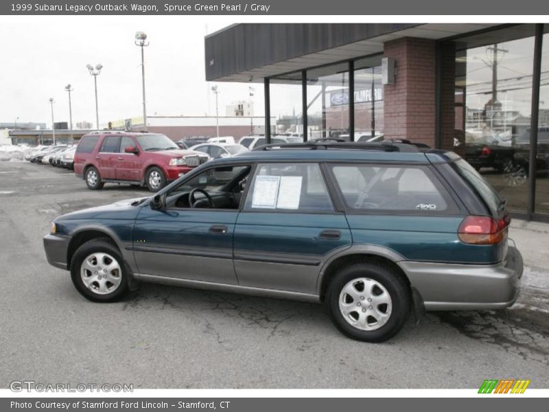 Spruce Green Pearl / Gray 1999 Subaru Legacy Outback Wagon