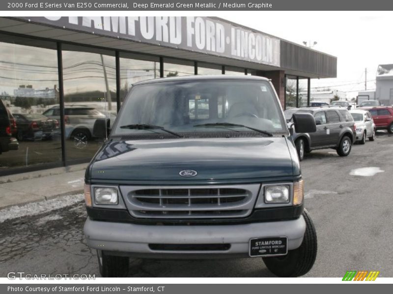 Deep Emerald Green Metallic / Medium Graphite 2000 Ford E Series Van E250 Commercial