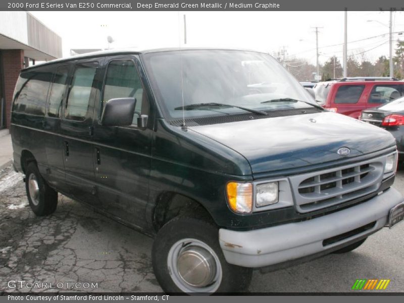 Deep Emerald Green Metallic / Medium Graphite 2000 Ford E Series Van E250 Commercial