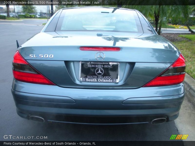 Aegean Blue Metallic / Ash 2005 Mercedes-Benz SL 500 Roadster