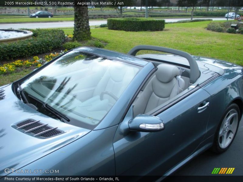 Aegean Blue Metallic / Ash 2005 Mercedes-Benz SL 500 Roadster