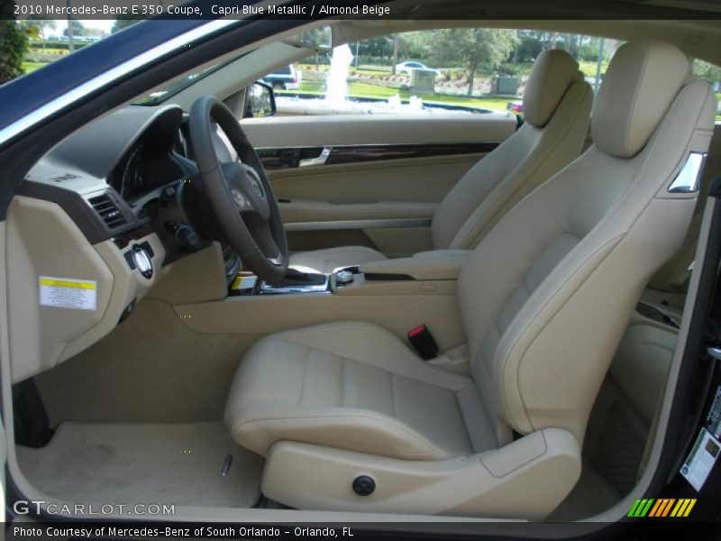 Capri Blue Metallic / Almond Beige 2010 Mercedes-Benz E 350 Coupe