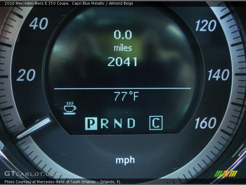 Capri Blue Metallic / Almond Beige 2010 Mercedes-Benz E 350 Coupe