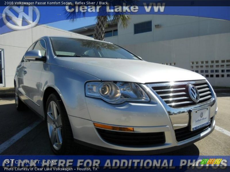 Reflex Silver / Black 2008 Volkswagen Passat Komfort Sedan