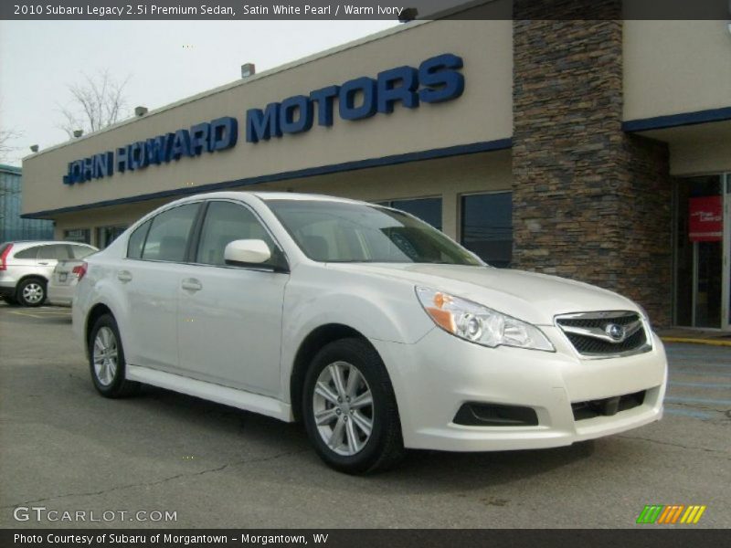 Satin White Pearl / Warm Ivory 2010 Subaru Legacy 2.5i Premium Sedan
