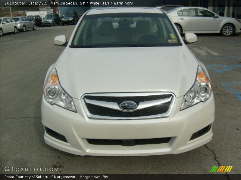 Satin White Pearl / Warm Ivory 2010 Subaru Legacy 2.5i Premium Sedan