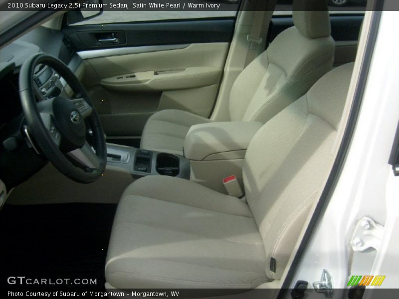 Satin White Pearl / Warm Ivory 2010 Subaru Legacy 2.5i Premium Sedan