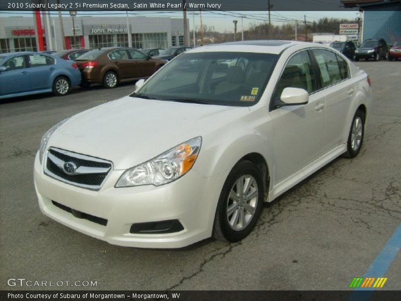 Satin White Pearl / Warm Ivory 2010 Subaru Legacy 2.5i Premium Sedan