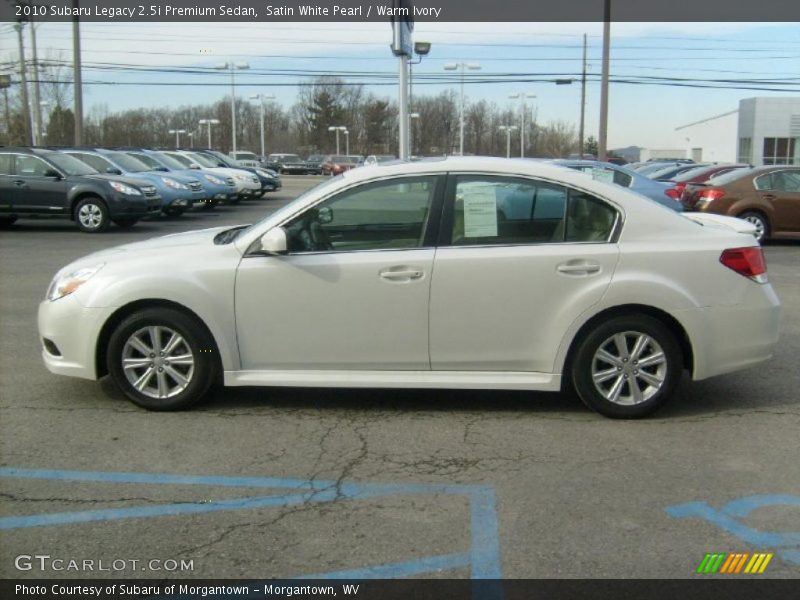 Satin White Pearl / Warm Ivory 2010 Subaru Legacy 2.5i Premium Sedan
