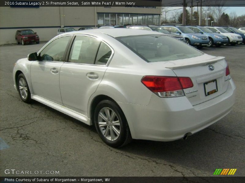 Satin White Pearl / Warm Ivory 2010 Subaru Legacy 2.5i Premium Sedan