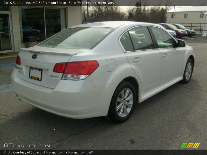Satin White Pearl / Warm Ivory 2010 Subaru Legacy 2.5i Premium Sedan