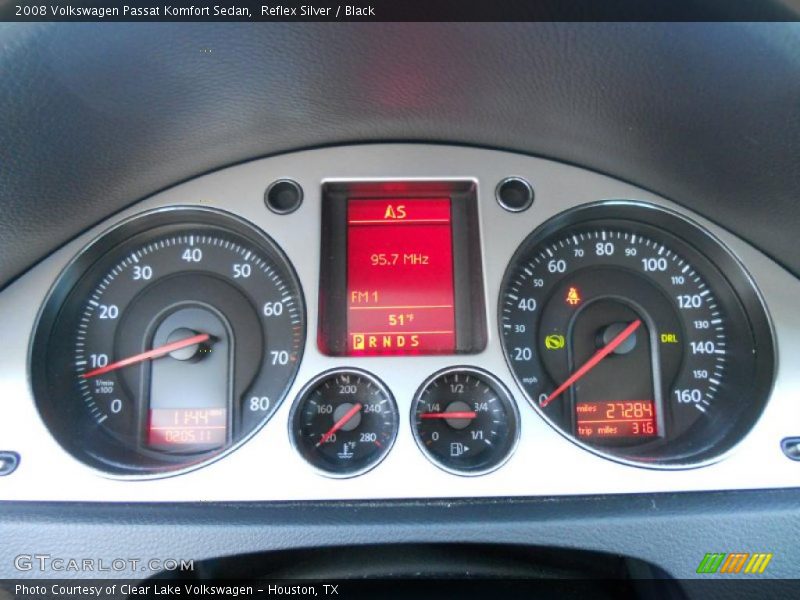 Reflex Silver / Black 2008 Volkswagen Passat Komfort Sedan