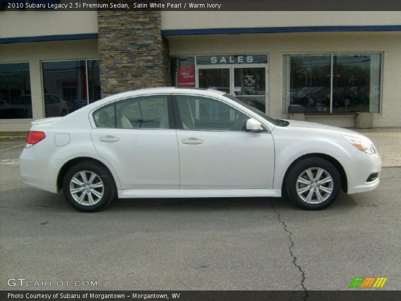 Satin White Pearl / Warm Ivory 2010 Subaru Legacy 2.5i Premium Sedan