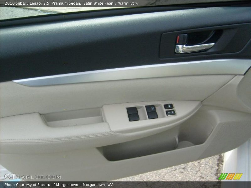 Satin White Pearl / Warm Ivory 2010 Subaru Legacy 2.5i Premium Sedan