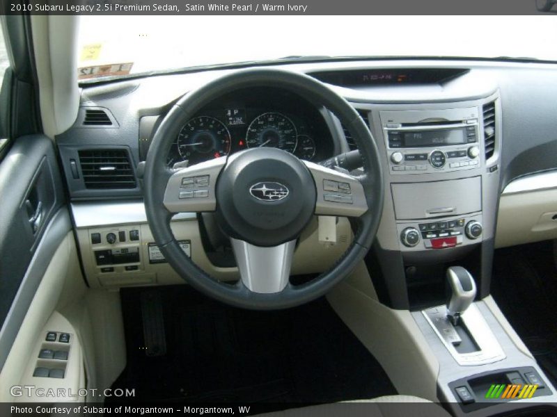 Satin White Pearl / Warm Ivory 2010 Subaru Legacy 2.5i Premium Sedan