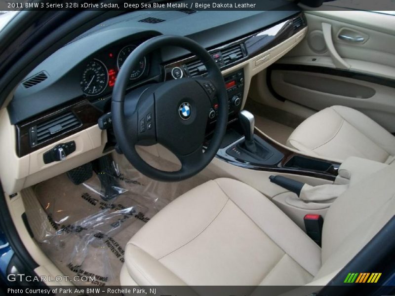 Deep Sea Blue Metallic / Beige Dakota Leather 2011 BMW 3 Series 328i xDrive Sedan