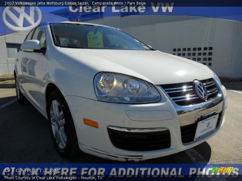 Campanella White / Pure Beige 2007 Volkswagen Jetta Wolfsburg Edition Sedan
