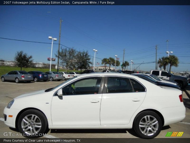 Campanella White / Pure Beige 2007 Volkswagen Jetta Wolfsburg Edition Sedan