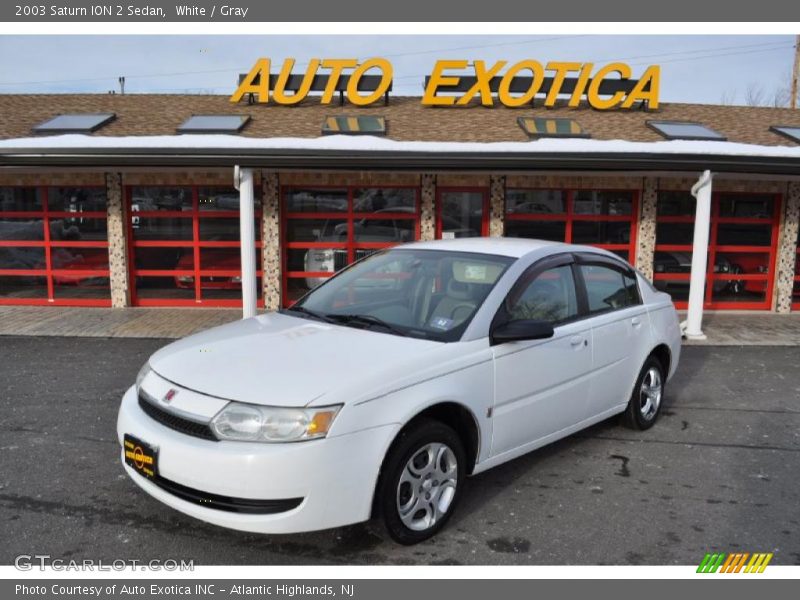 White / Gray 2003 Saturn ION 2 Sedan