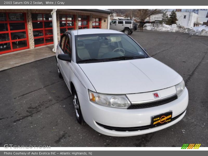 White / Gray 2003 Saturn ION 2 Sedan