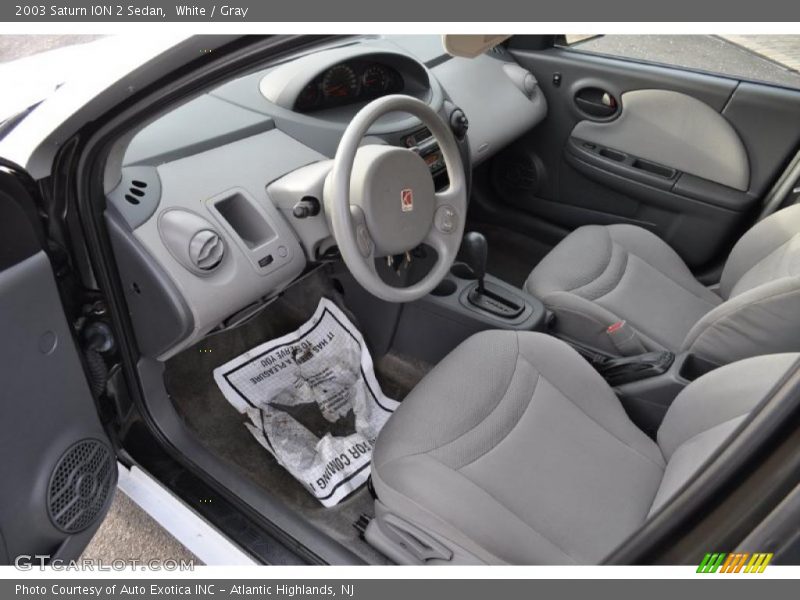 White / Gray 2003 Saturn ION 2 Sedan