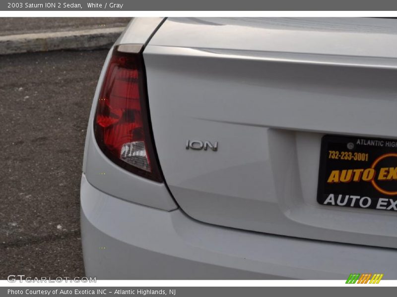 White / Gray 2003 Saturn ION 2 Sedan