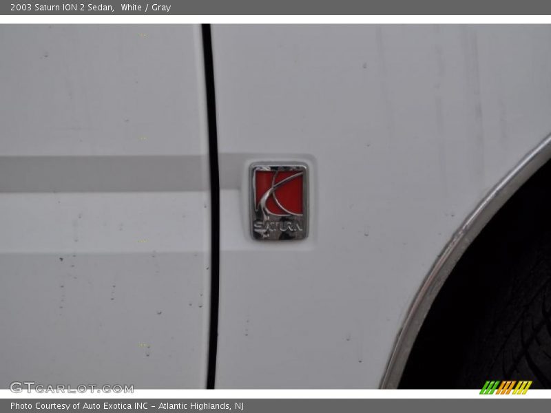 White / Gray 2003 Saturn ION 2 Sedan