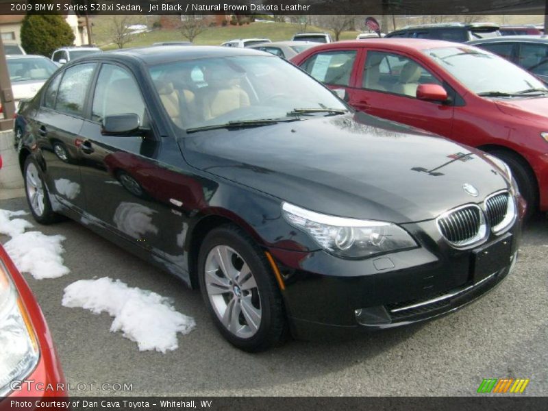 Jet Black / Natural Brown Dakota Leather 2009 BMW 5 Series 528xi Sedan