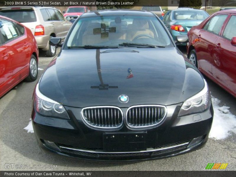 Jet Black / Natural Brown Dakota Leather 2009 BMW 5 Series 528xi Sedan
