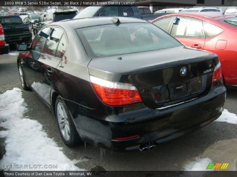 Jet Black / Natural Brown Dakota Leather 2009 BMW 5 Series 528xi Sedan
