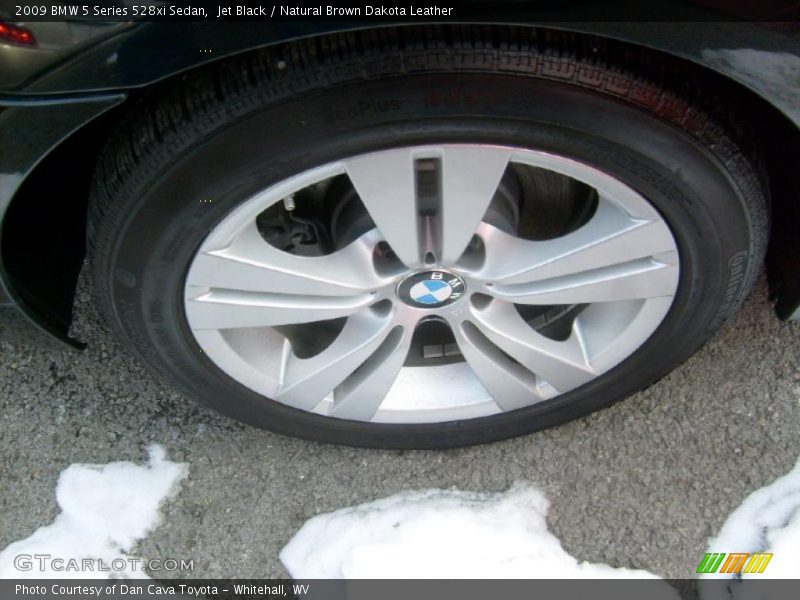 Jet Black / Natural Brown Dakota Leather 2009 BMW 5 Series 528xi Sedan