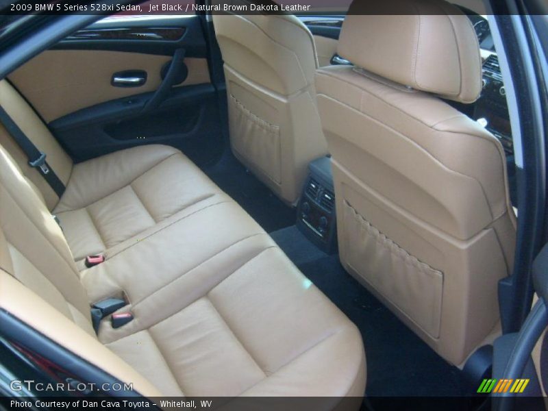 Jet Black / Natural Brown Dakota Leather 2009 BMW 5 Series 528xi Sedan