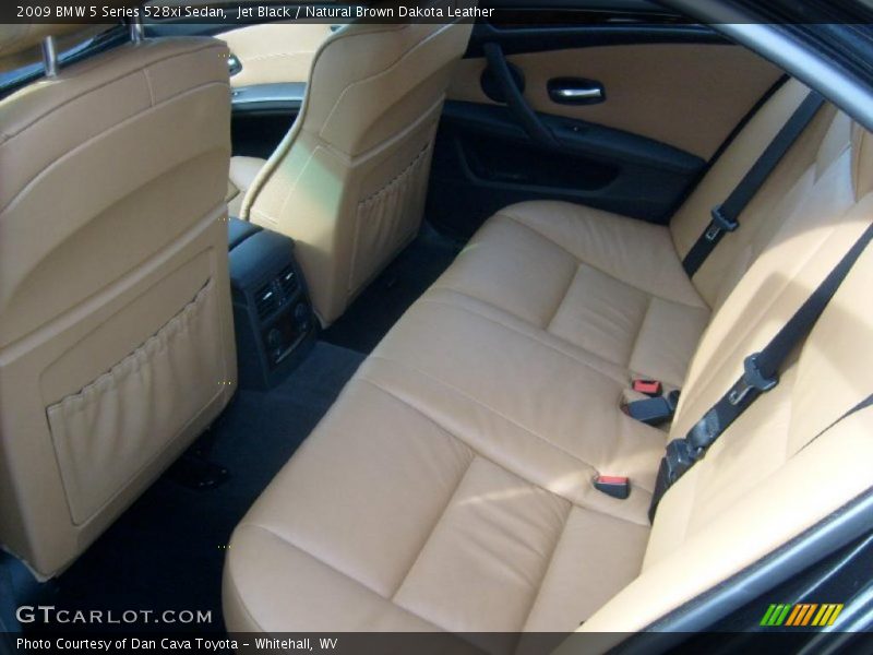 Jet Black / Natural Brown Dakota Leather 2009 BMW 5 Series 528xi Sedan