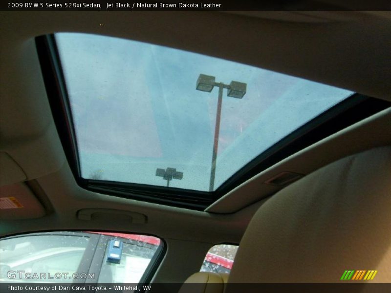 Jet Black / Natural Brown Dakota Leather 2009 BMW 5 Series 528xi Sedan