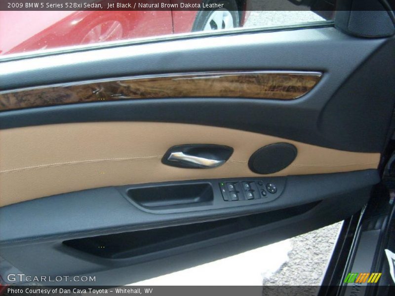 Jet Black / Natural Brown Dakota Leather 2009 BMW 5 Series 528xi Sedan