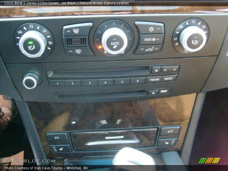 Jet Black / Natural Brown Dakota Leather 2009 BMW 5 Series 528xi Sedan