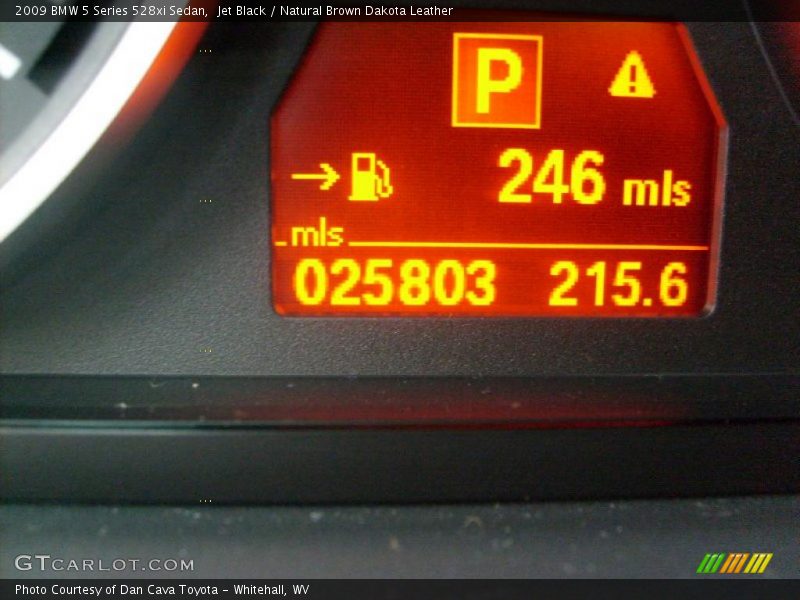 Jet Black / Natural Brown Dakota Leather 2009 BMW 5 Series 528xi Sedan