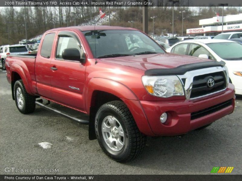Impulse Red Pearl / Graphite Gray 2008 Toyota Tacoma V6 TRD  Access Cab 4x4