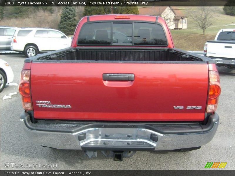 Impulse Red Pearl / Graphite Gray 2008 Toyota Tacoma V6 TRD  Access Cab 4x4