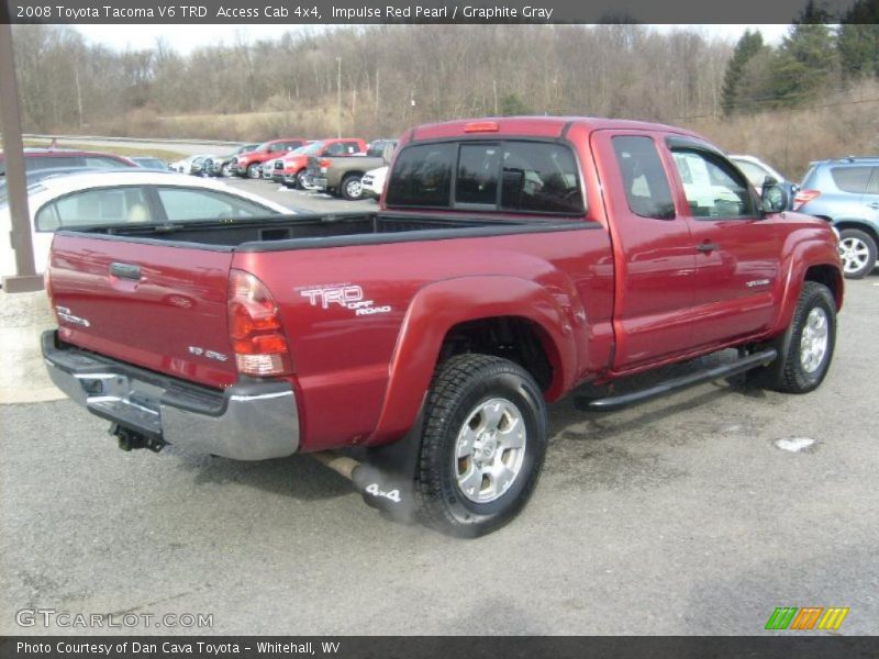 Impulse Red Pearl / Graphite Gray 2008 Toyota Tacoma V6 TRD  Access Cab 4x4