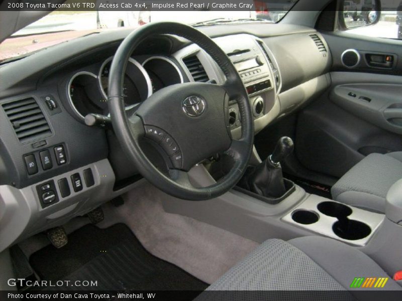 Impulse Red Pearl / Graphite Gray 2008 Toyota Tacoma V6 TRD  Access Cab 4x4